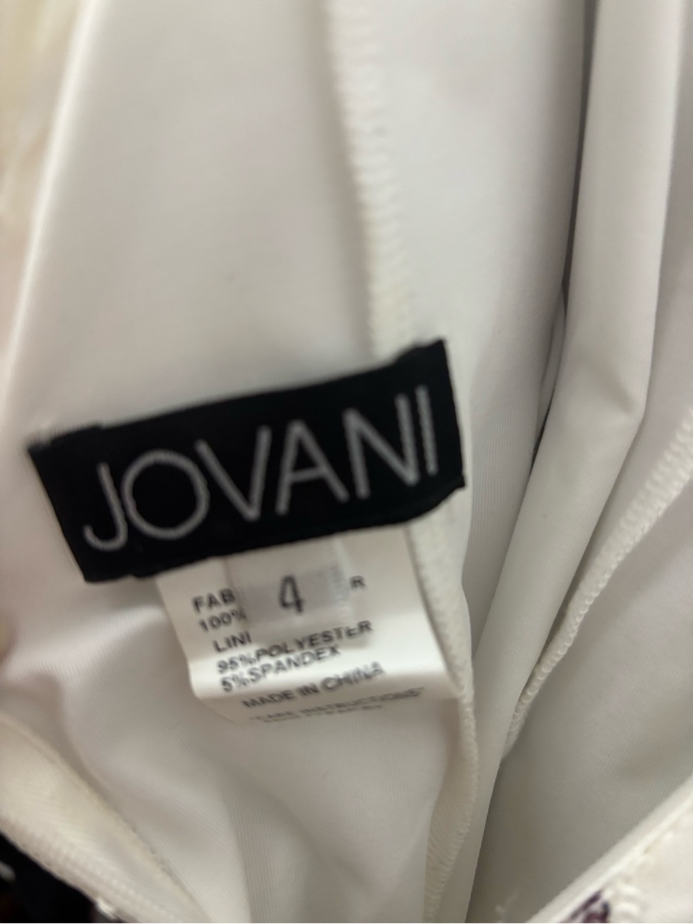 Jovani White and Dusty Rose/purple Detailed Sequin V-neck Low Back Dress - Picture 2 of 3